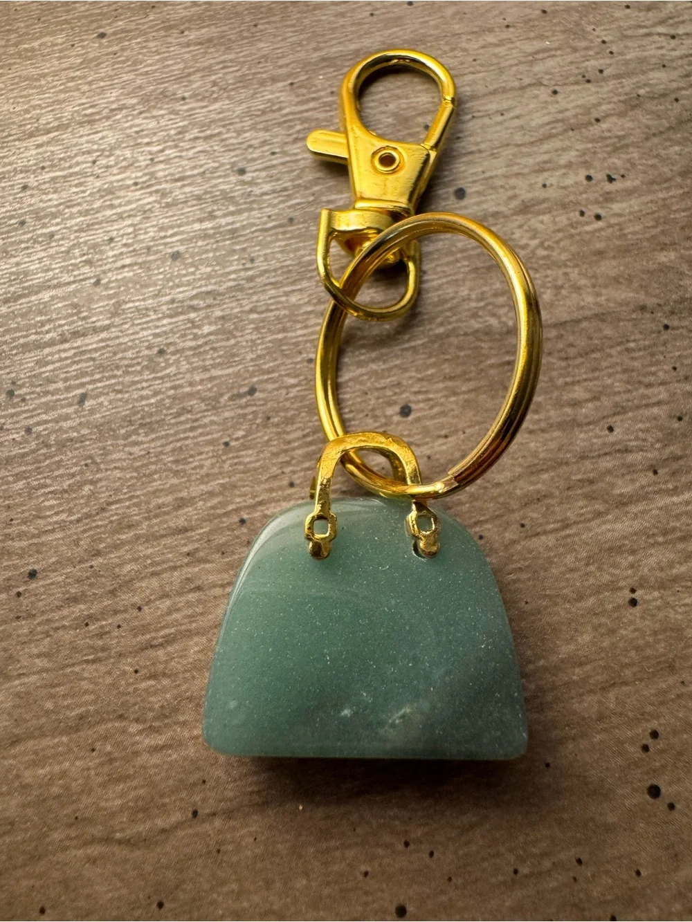 Hand Bag Keychain/Bag Charm with Gold Tone Hardware